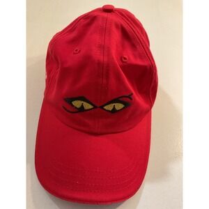 Vintage Snake‎ Eyes Golf Red Hat Cap Embroidered Eyes 100% Cotton One Size